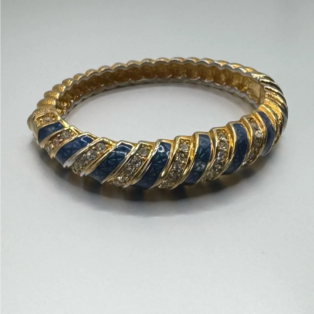 Camrose & Kross JBK Gold and Blue Bangle Bracelet - Picture 12 of 12